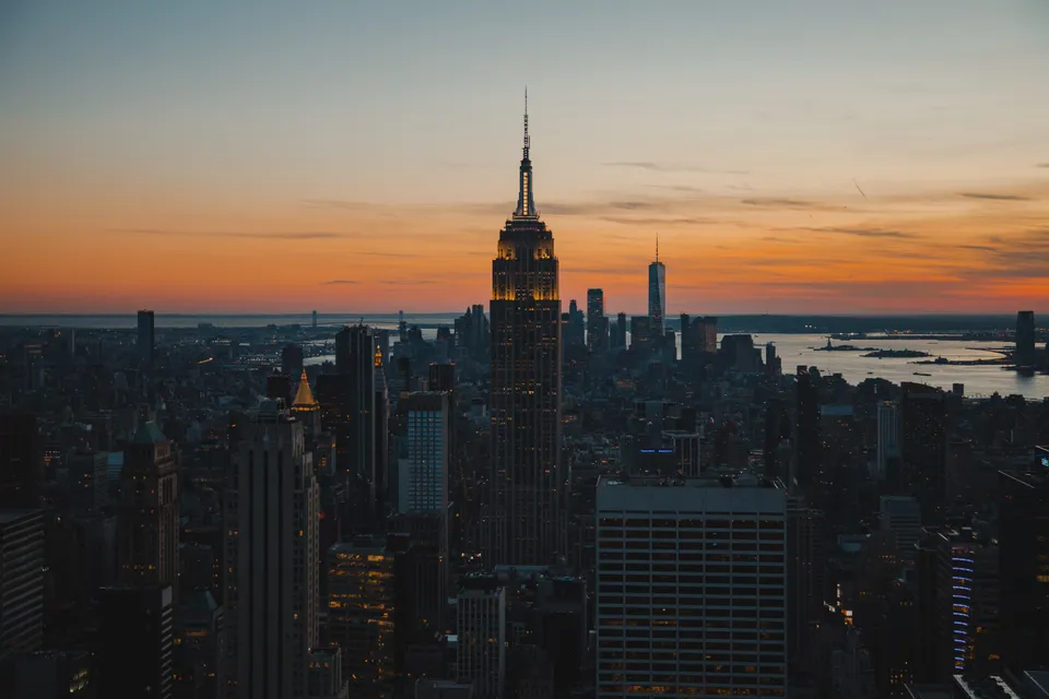 New York Skyline Golden Hour